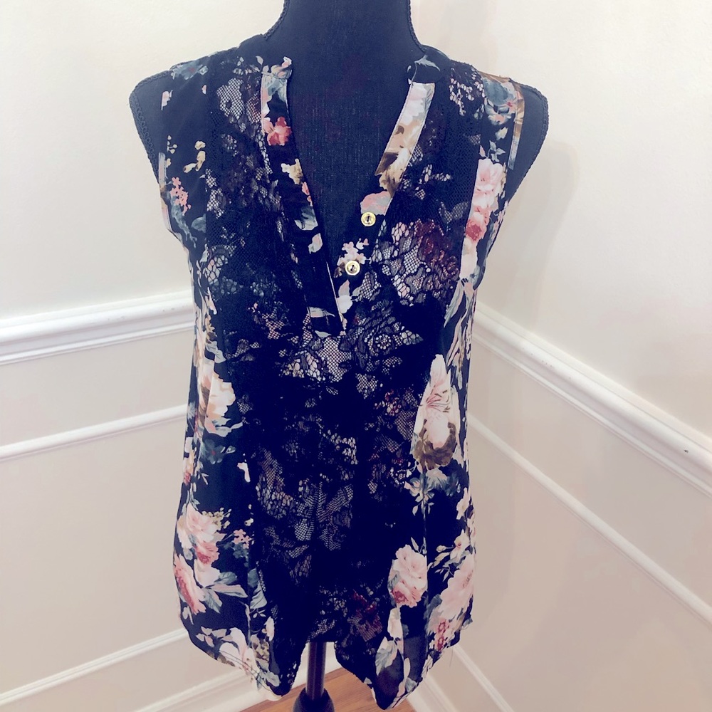 Sleeveless Lacey Sheer Top